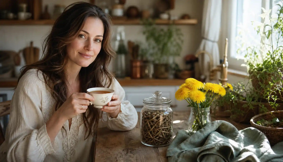 Dandelion tea benefits root leaf and the old folk way feature image
