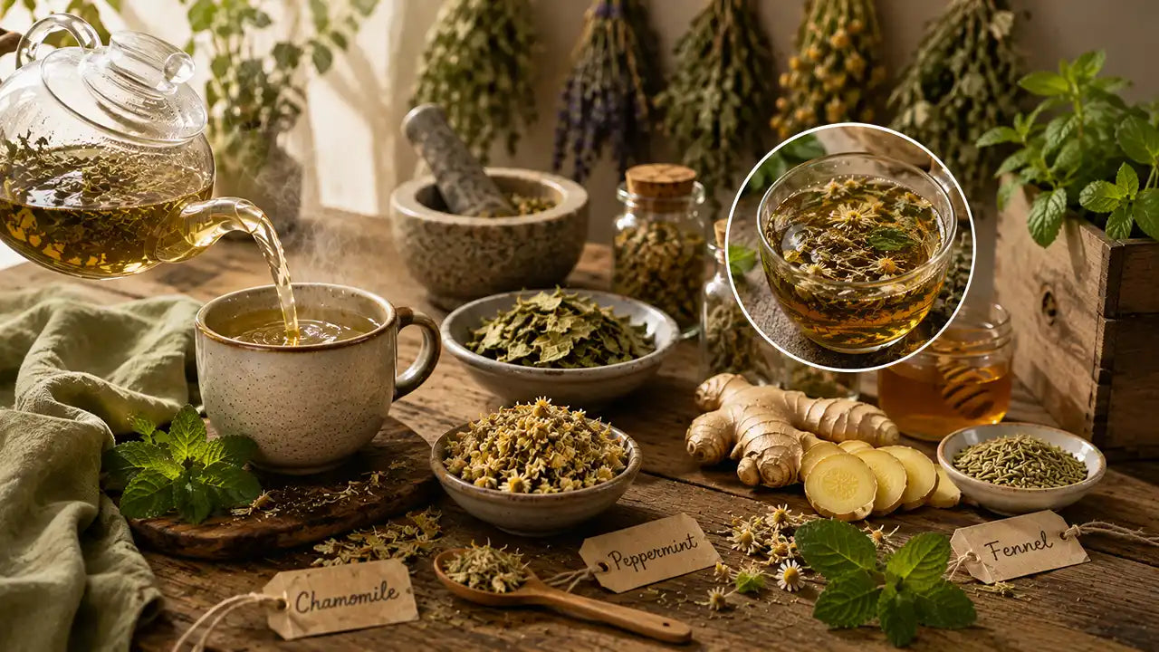 Herbal tea for indigestion and bloating relief feature image