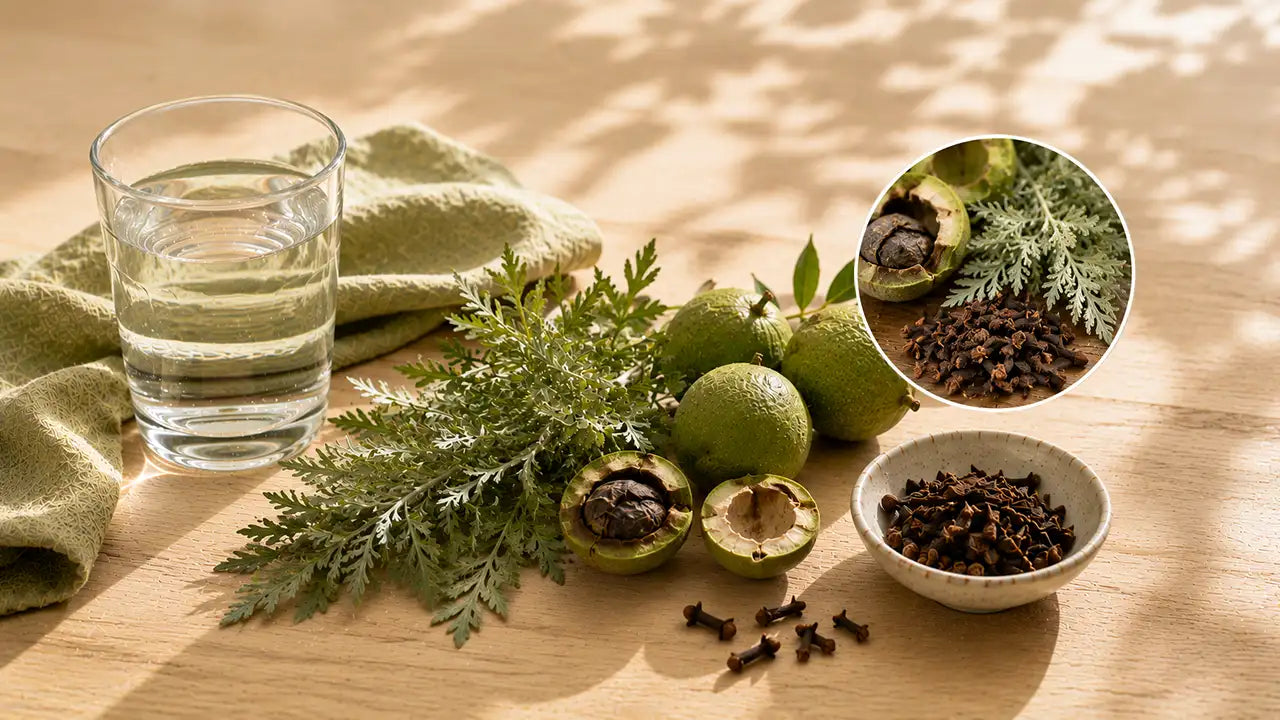 Wormwood and black walnut with clove traditional trio feature image